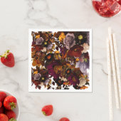 Serviette En Papier Fleur Moody foncé (En situation)