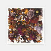 Serviette En Papier Fleur Moody foncé (Devant)