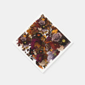 Serviette En Papier Fleur Moody foncé (Coin)