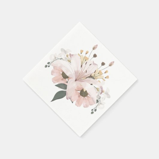 Serviette En Papier Fleur nuptiale (Coin)