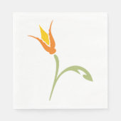 Serviette En Papier Fleur orange (Devant)