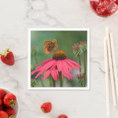 Serviette En Papier Fleur papillon (En situation)