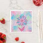 Serviette En Papier Fleur Pastel à main mignonne (En situation)