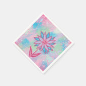 Serviette En Papier Fleur Pastel à main mignonne (Coin)