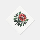 Serviette En Papier Fleur Poinsettia (Coin)