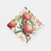 Serviette En Papier Fleur Protea autochtone australienne II (Coin)
