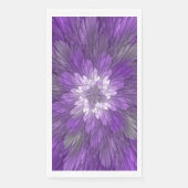 Serviette En Papier Fleur psychédélique violette Abstraite Fractal Art (Devant)