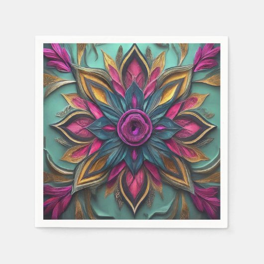 Serviette En Papier Fleur radieuse (Devant)