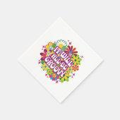 Serviette En Papier Fleur Rétro Groovy (Coin)