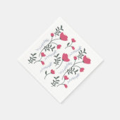 Serviette En Papier Fleur rose (Coin)