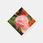 Serviette En Papier Fleur rose délicate après la pluie (Coin)