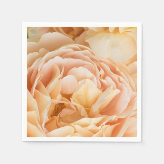 Serviette En Papier Fleur rose jaune (Devant)