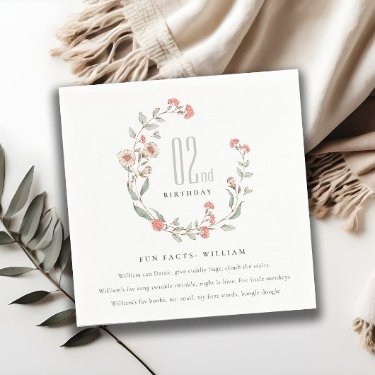 Serviette En Papier Fleur rose mignonne Fille Fille Anniversaire Faits