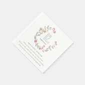 Serviette En Papier Fleur rose mignonne Fille Fille Anniversaire Faits (Coin)