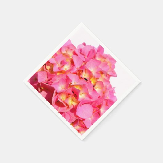Serviette En Papier Fleur rose rose rose Hydrangea (Coin)