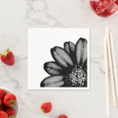 Serviette En Papier fleur rouge (En situation)