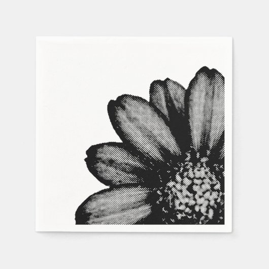 Serviette En Papier fleur rouge (Devant)