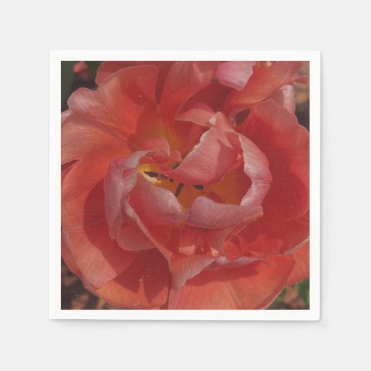 Serviette En Papier fleur rouge (Devant)