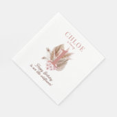 Serviette En Papier Fleur sauvage 1er anniversaire fille (Coin)