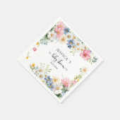 Serviette En Papier Fleur sauvage, Baby shower (Coin)