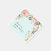 Serviette En Papier Fleur sauvage, Baby shower serviettes (Coin)