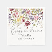 Serviette En Papier Fleur sauvage bébé dans le Baby shower en fleurs (Devant)
