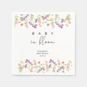 Serviette En Papier Fleur sauvage - Bébé en fleurs (Devant)