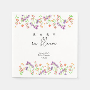 Serviette En Papier Fleur sauvage - Bébé en fleurs