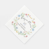 Serviette En Papier Fleur sauvage Bébé Fleur d'aquarelle fleurie Sprin (Coin)