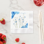 Serviette En Papier Fleur sauvage bleue (En situation)