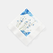 Serviette En Papier Fleur sauvage bleue (Coin)