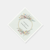 Serviette En Papier Fleur sauvage Boho Fern Mint Mariage vert (Coin)