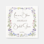 Serviette En Papier Fleur sauvage boho fleurs nuptiale douche (Devant)