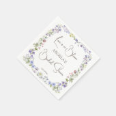 Serviette En Papier Fleur sauvage boho fleurs nuptiale douche (Coin)