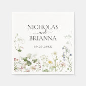 Serviette En Papier Fleur sauvage Boho Floral Garden Mariage (Devant)