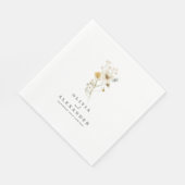 Serviette En Papier Fleur sauvage Boho jardin fleuri (Coin)