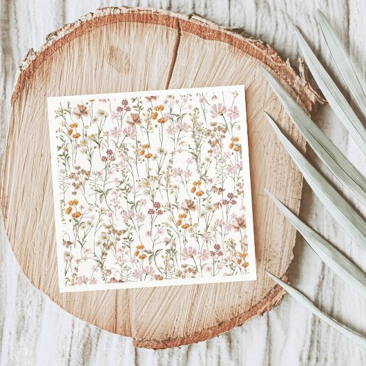 Serviette En Papier Fleur sauvage Boho Mariage Dans Bloom Garden