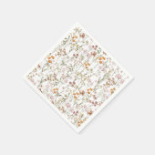 Serviette En Papier Fleur sauvage Boho Mariage Dans Bloom Garden (Coin)