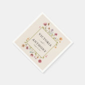Serviette En Papier Fleur sauvage Boho Mariages (Coin)
