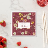 Serviette En Papier Fleur sauvage boho rustique (En situation)