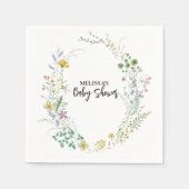 Serviette En Papier Fleur sauvage boho rustique (Devant)