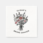 Serviette En Papier Fleur sauvage Bouquet Rustique Whimsical Fête des (Devant)