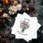 Serviette En Papier Fleur sauvage Bouquet Rustique Whimsical Fête des 