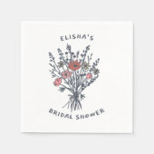 Serviette En Papier Fleur sauvage Bouquet Rustique Whimsical Fête des  (Devant)