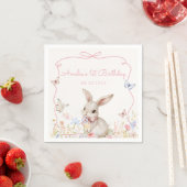 Serviette En Papier Fleur sauvage Bunny Papier d'anniversaire Napkin (En situation)