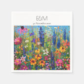 Serviette En Papier Fleur sauvage champ peinture destination mariage (Devant)