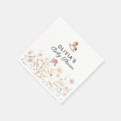 Serviette En Papier Fleur sauvage Chic Floral Boho Baby shower papier (Coin)