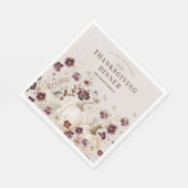 Serviette En Papier fleur sauvage Citrouille du dîner de Thanksgiving (Coin)