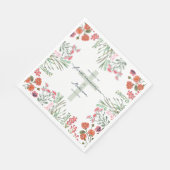 Serviette En Papier Fleur sauvage coloré Première sainte communion (Coin)