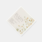 Serviette En Papier Fleur sauvage Daisy Boho bébé dans douche fleurie (Coin)